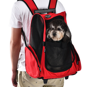 Backpacks Luxury Dog Carrier Wheels Backpack Pet Carrier Travel Pet Dog Carrier Bag