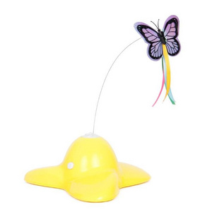 Electric 360 Degree Rotating Reflective Butterfly Flapping Motion Cat Toy