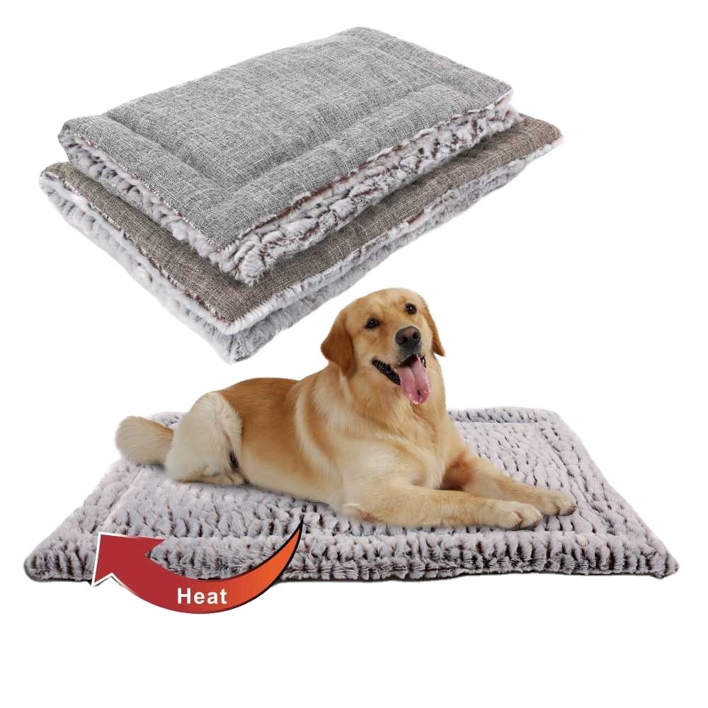 Safety Guaranteed 3 Layers Noiseless Material Heated Pet Bed Mat Pet Dog Mats Self Heating Dog Beds