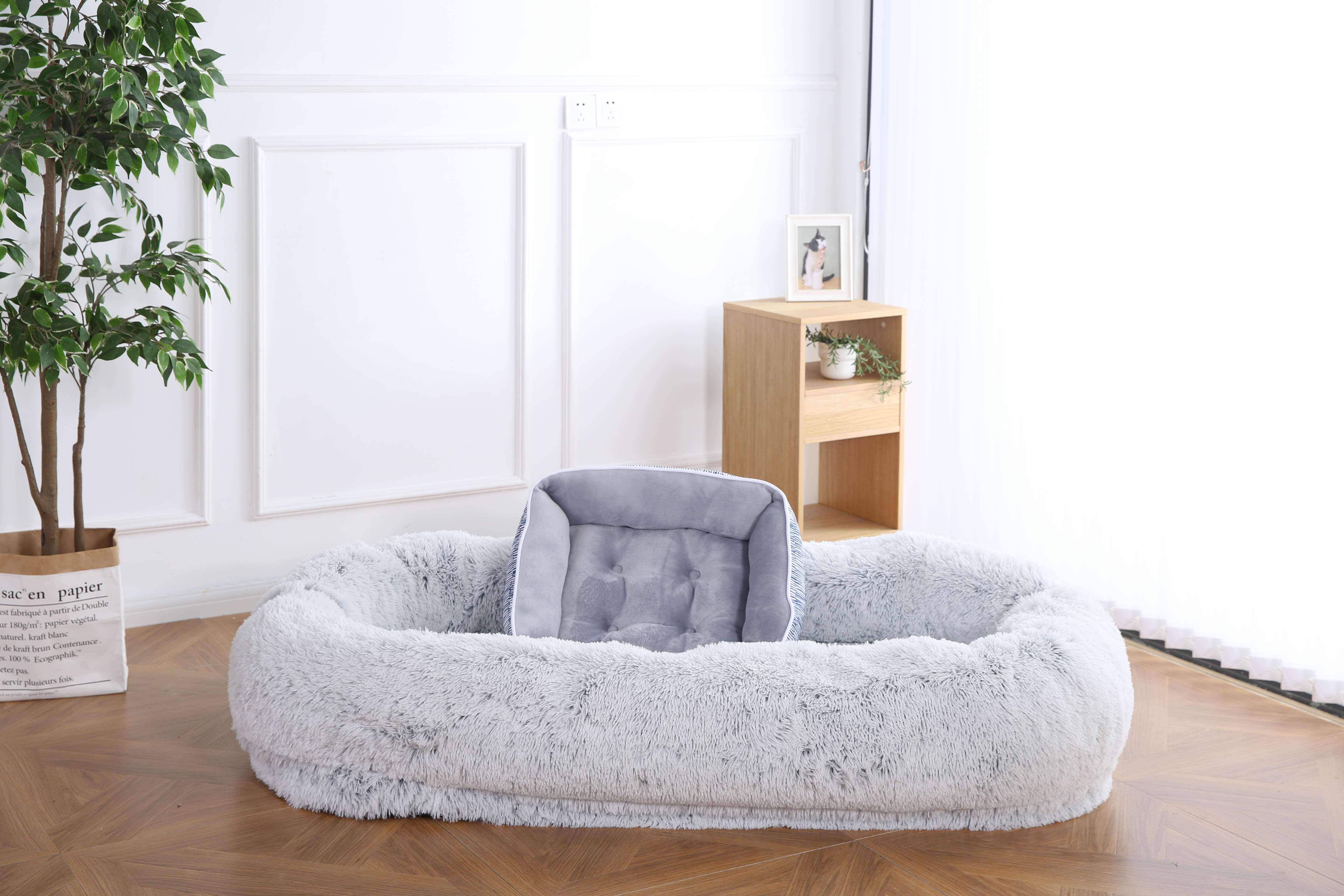 Popular Fluffy Plush Donut XXL Extra Large 185Cm Giant Human Size Dog Bed With Competitive Price