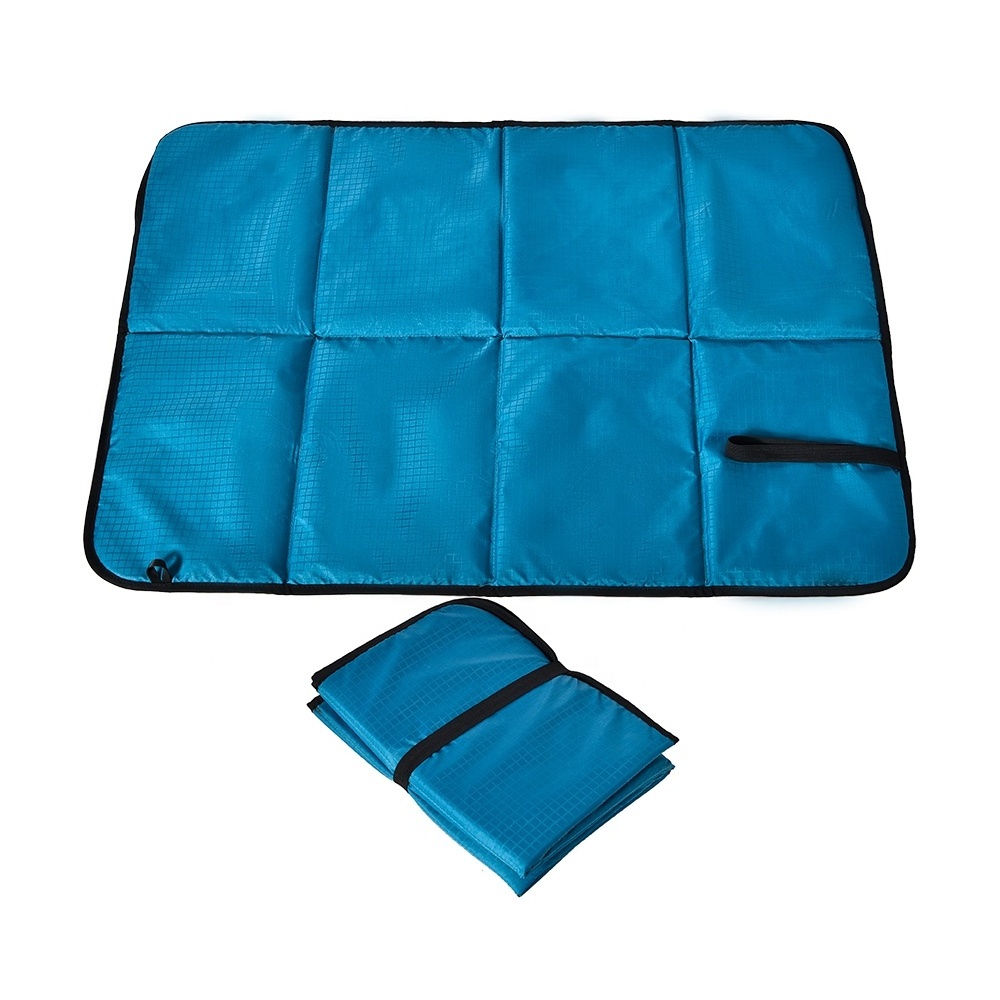 Outdoor Camping Hiking Durable Waterproof Oxford Collapsible Portable Pet Mat Travel Dog Bed