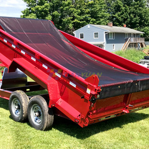 Dump Trailer Tarp Mesh with Grommets Heavy Duty Dump Truck Tarp with Vinyl- Coated Fabric Pockets Applied on Tarp System