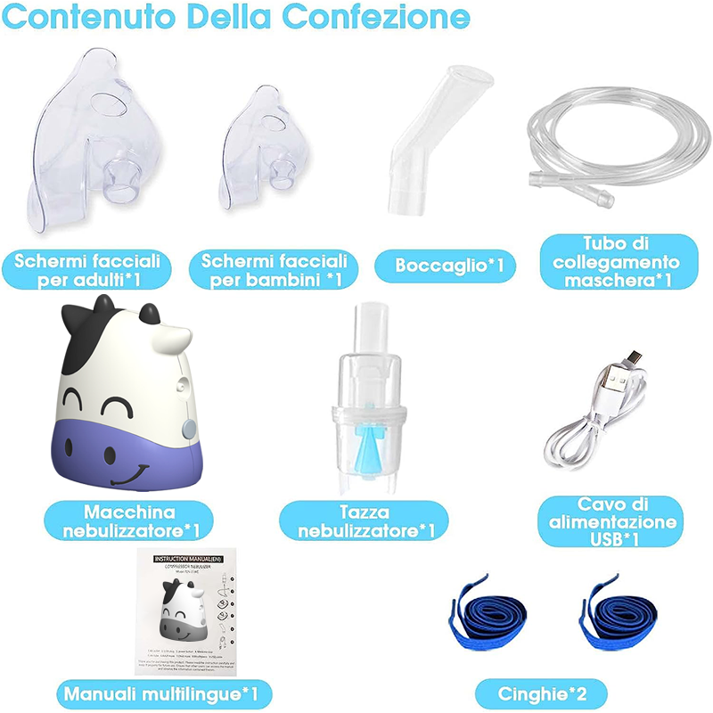 USB charging nebulizer sprayer Battery Operated Machine Noiseless Baby Price Inhalator Compressor Nebulizer For House