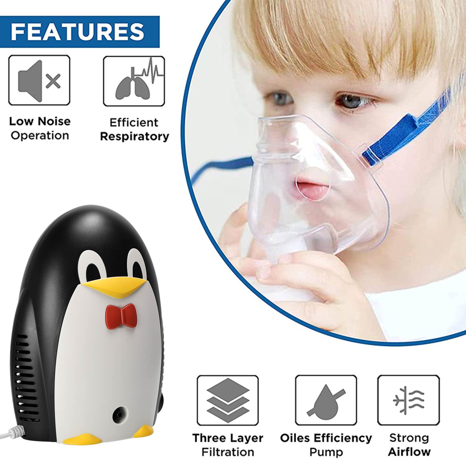 Popular Five Stars nebulizadore inhalateur Machine Portable Nebulizer With CE Certificate for electric piston Nebulizer