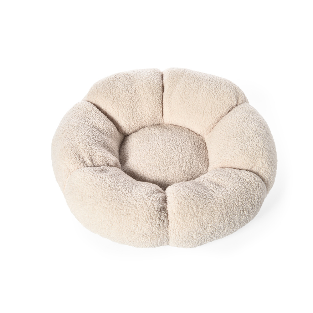 Petstar Pet Bed Home Style Non Slip Cute Cuddle Dog Cat Bed Teddy Plush Round Cat Bed