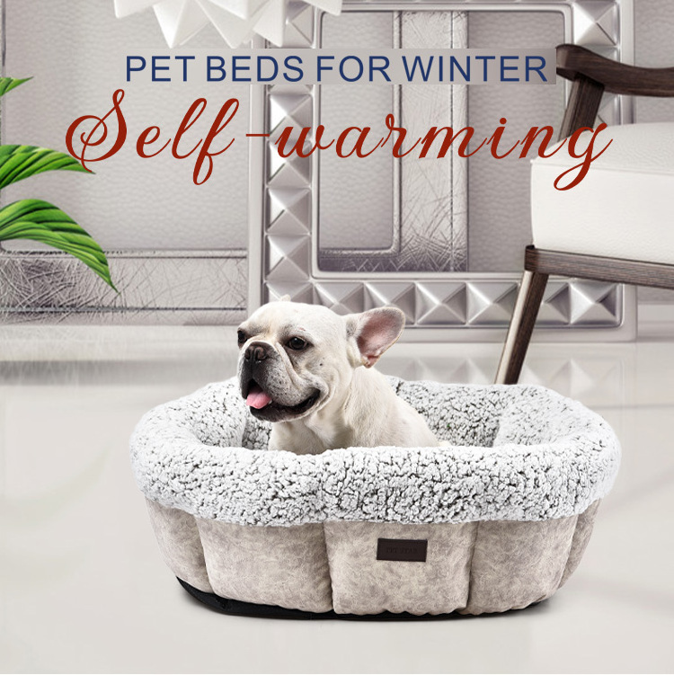 Self Warming Fleece Soft Plush Winter Pet Cushion Mat Removable Cover Cat Dog Bed