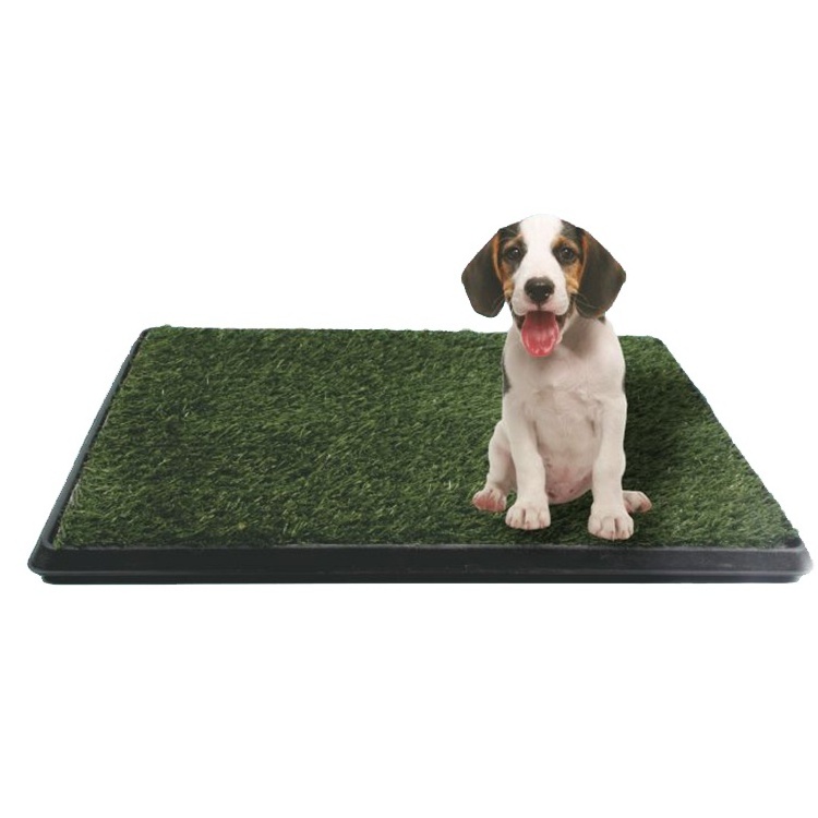 Indoor 3-Piece Puppy Pee Relief Pet Toilet Non-Toxic Synthetic Grass Mat Dog Potty Pad