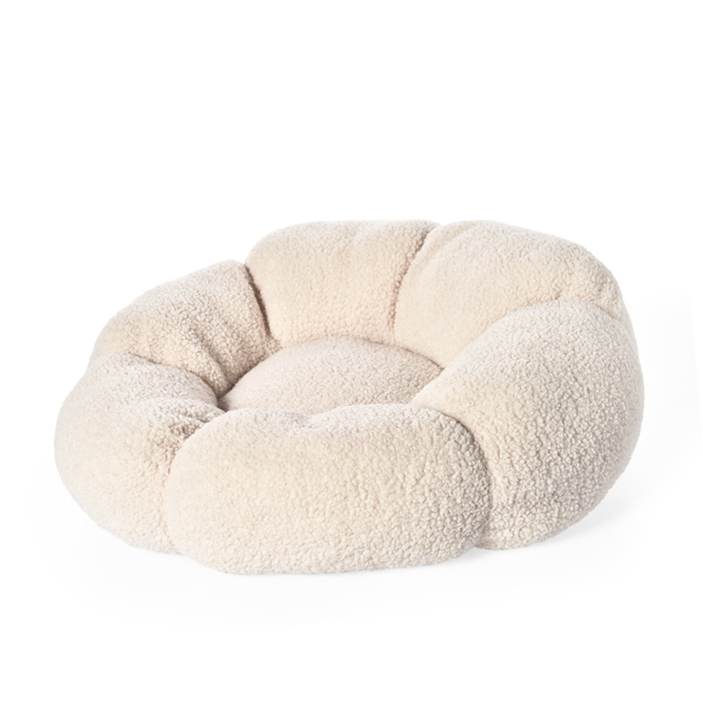 Petstar Pet Bed Home Style Non Slip Cute Cuddle Dog Cat Bed Teddy Plush Round Cat Bed