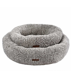 Soft Sherpa Dog Self Warming Bed Round Plush Self Heating Pet Pad with Non-slip bottom