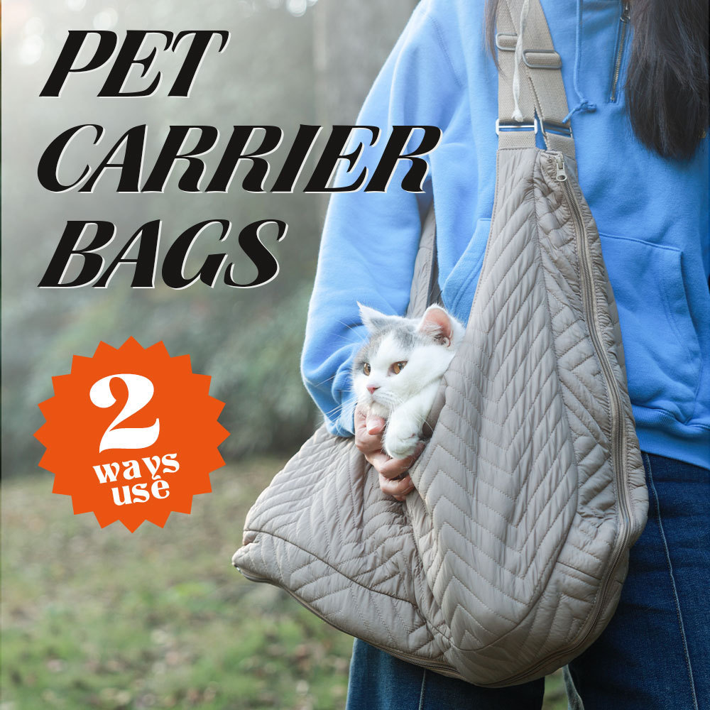 Custom Personal label Pet Sling Shoulder Bags Portable Pet Travel Carrier Tote Cat Dog Carry Bag for Outdoor for Men Women