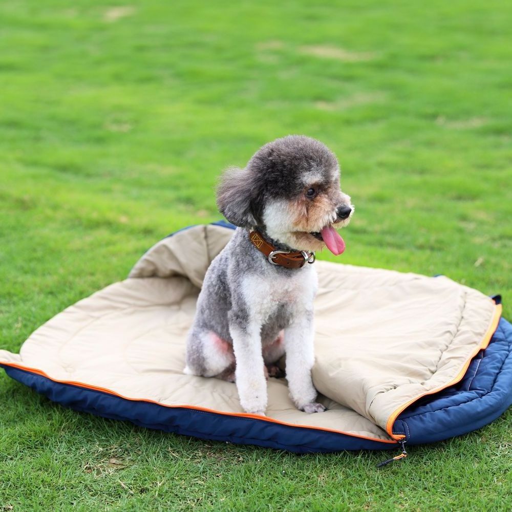 New Released Pet supplies Outdoor Travel Camping Hiking Waterproof Warm Packable Dog Sleeping Bed Self Warm Pet Mat Bag