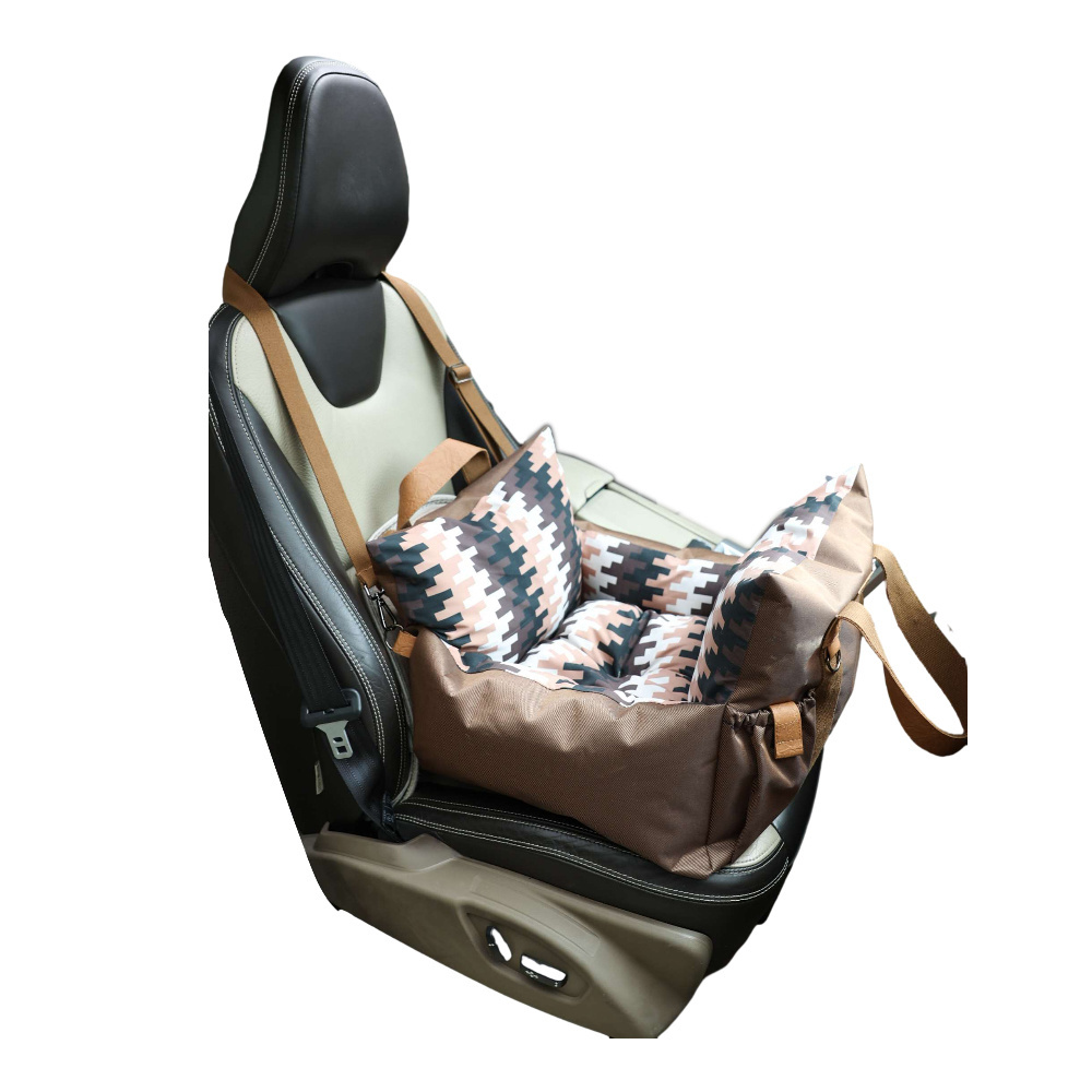 Customize Dog Car Travel Carrier Bed 600D Waterproof Oxford Fabric Washable Carseats Dog Car Booster Seat