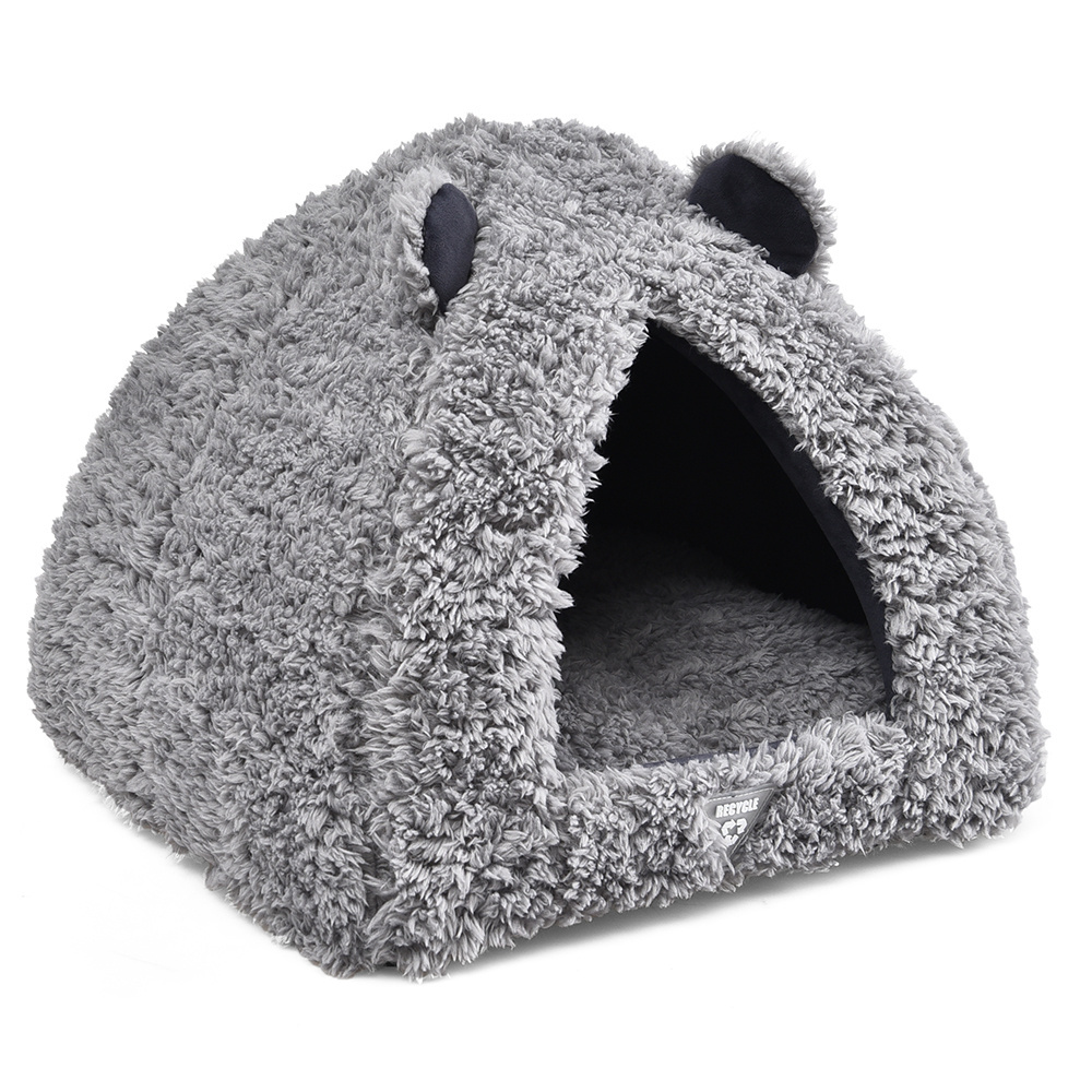 Petstar ECO Friendly Premium Felt Cat Bed Cave Soft Pet Cave Bed with Non-slip bottom