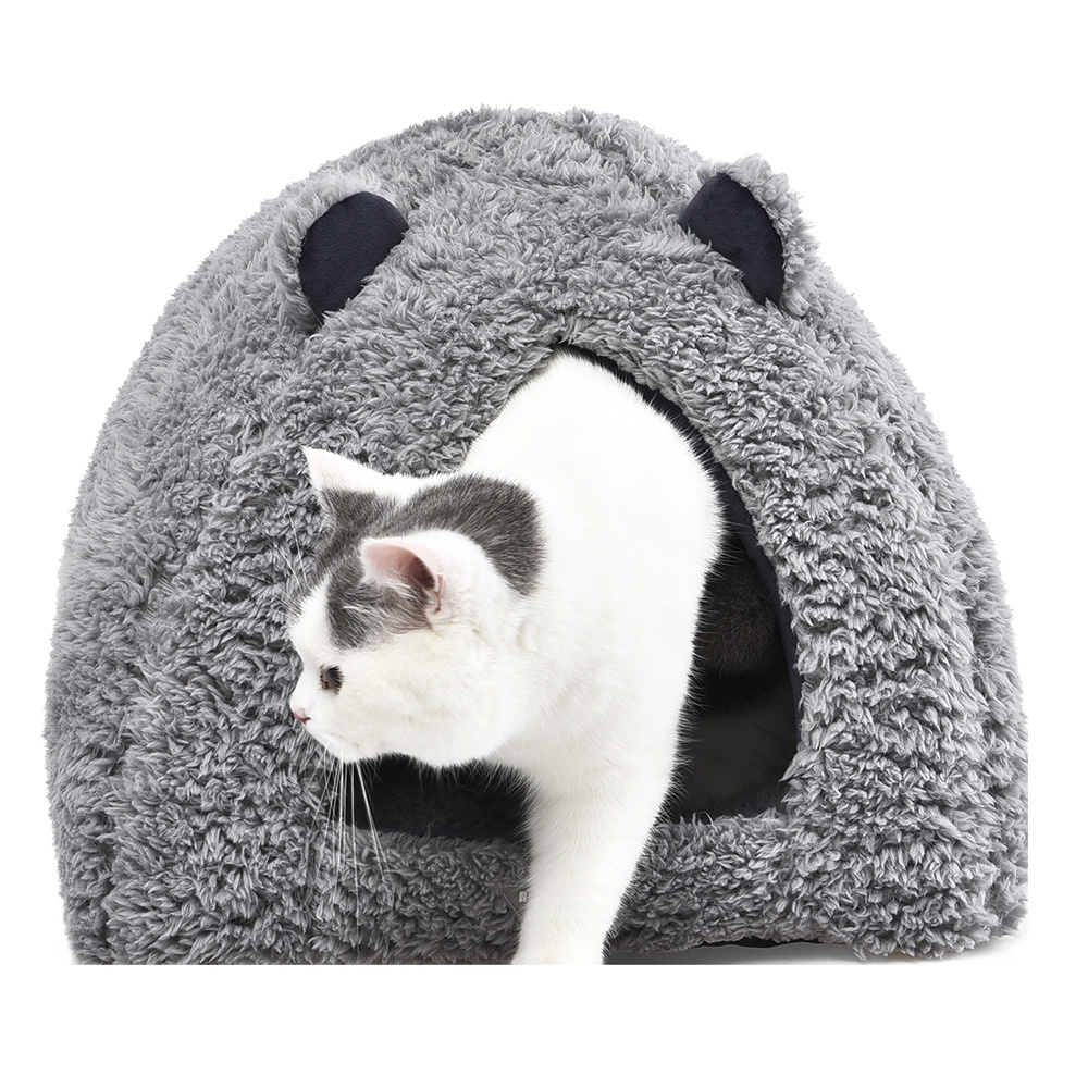 Petstar ECO Friendly Premium Felt Cat Bed Cave Soft Pet Cave Bed with Non-slip bottom