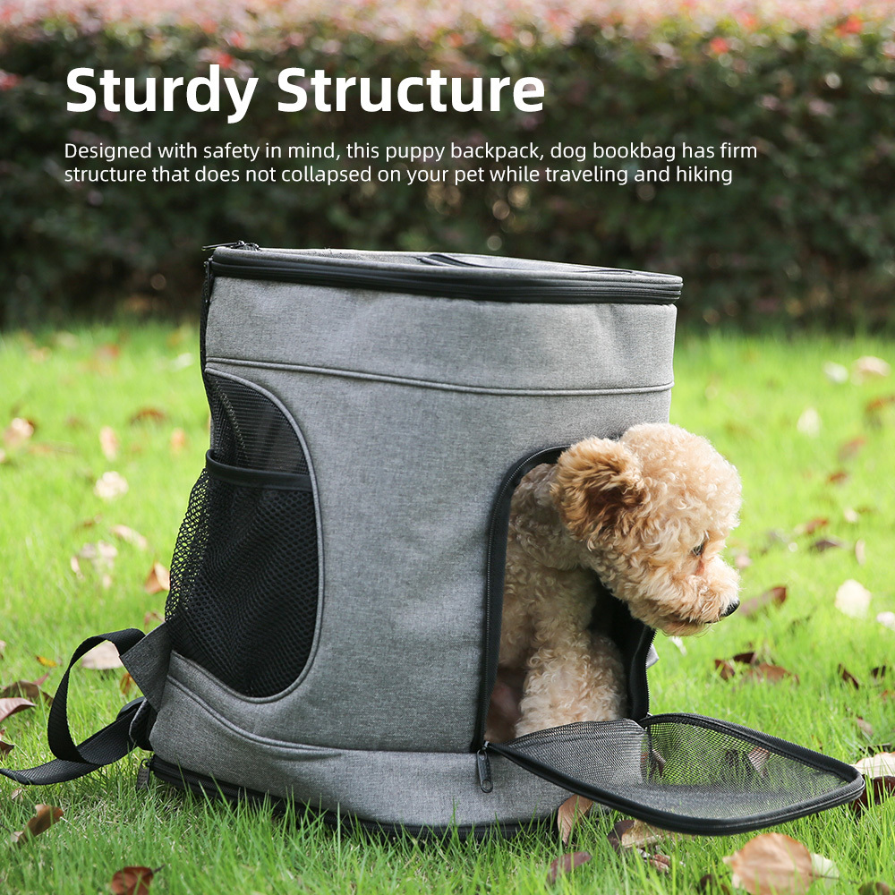 Dog Bucket Bag Large Space Breathable Pet Carrier Backpack Portable Folding Pet Carrier Outside Oxford Dog Bucket Bag