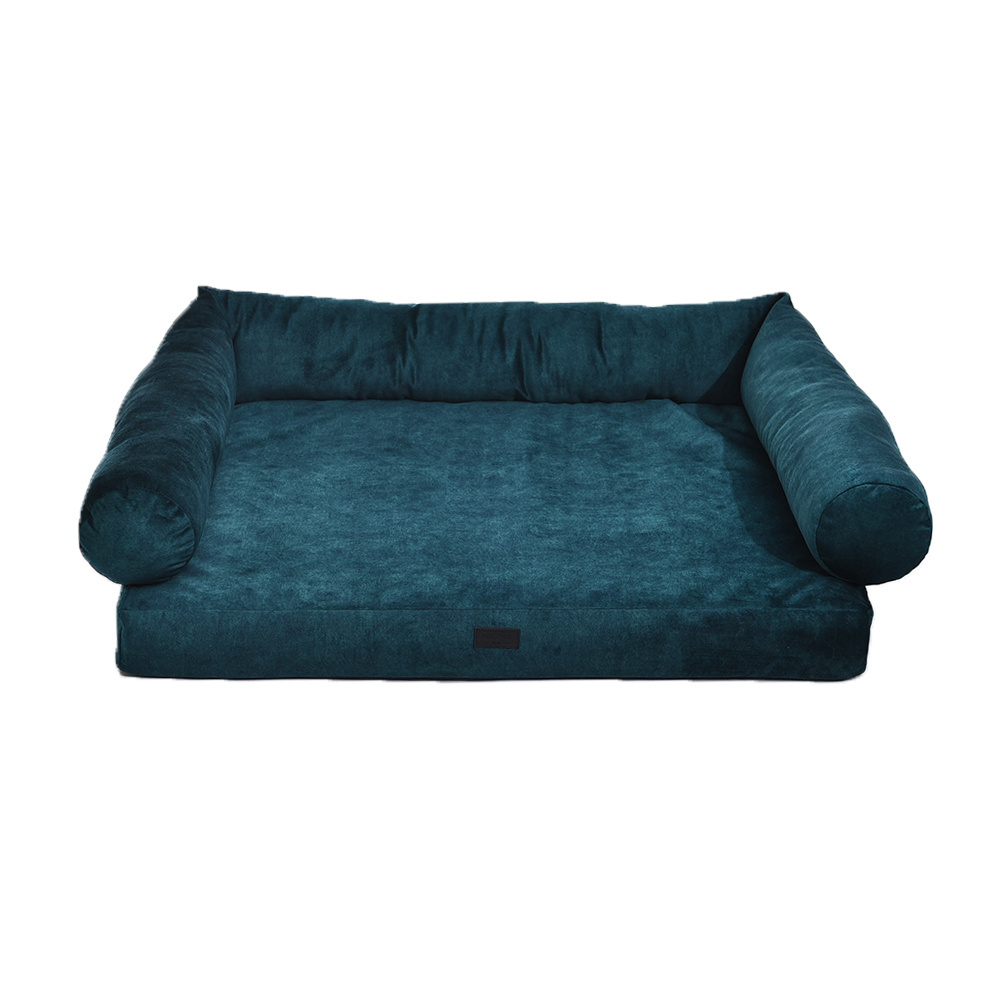 Luxury Velvet Sofa Style Traditional Living Room Couch Pet Dog Bed Insert With Removable Cushion