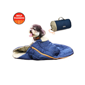 New Released Pet supplies Outdoor Travel Camping Hiking Waterproof Warm Packable Dog Sleeping Bed Self Warm Pet Mat Bag