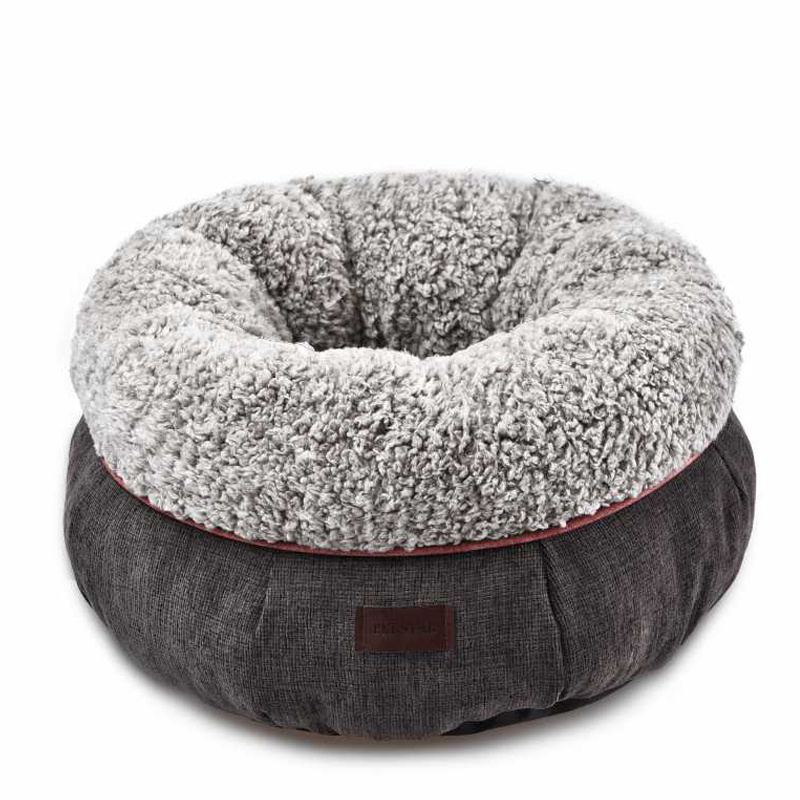 Soft Sherpa Dog Self Warming Bed Round Plush Self Heating Pet Pad with Non-slip bottom