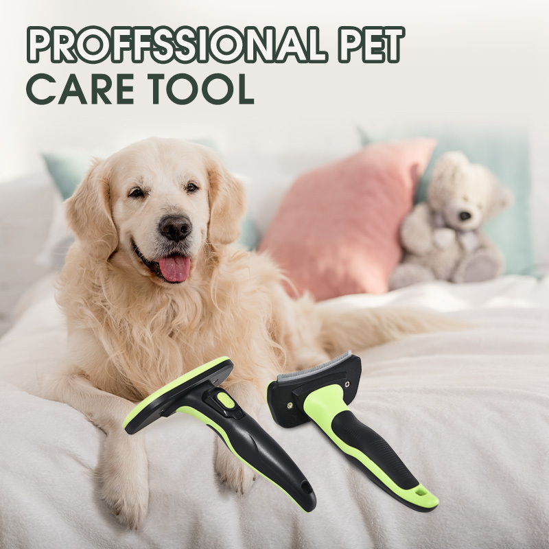 New Animals Accessories Pet Deshedding Dematting Brush Tool and Pet Detachable Dog Grooming Brush