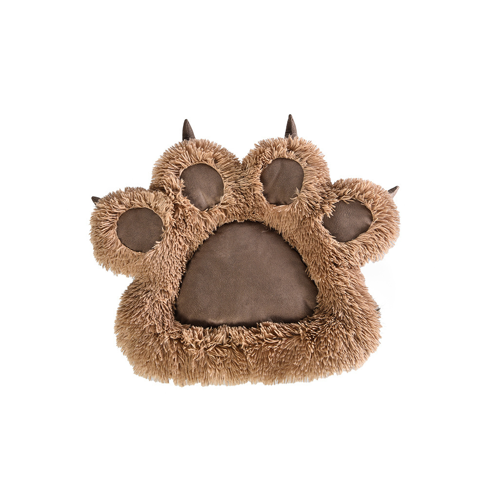 New Design Wholesale Warm Soft Dog Cat Bed Bear Paw Shape Multifunctional Pet Beds