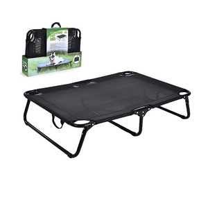 Indestructible Steel Frame Chew-Proof Foldable Pet Cot Dog Trampoline Raised Elevated Dog Bed