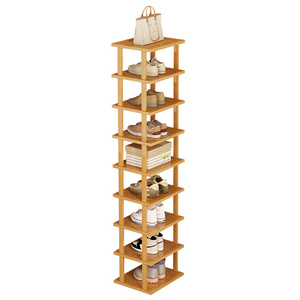 Customized Portable Foldable Modern Storage Organizer Living Room Wooden Bamboo Shoe Racks For Home