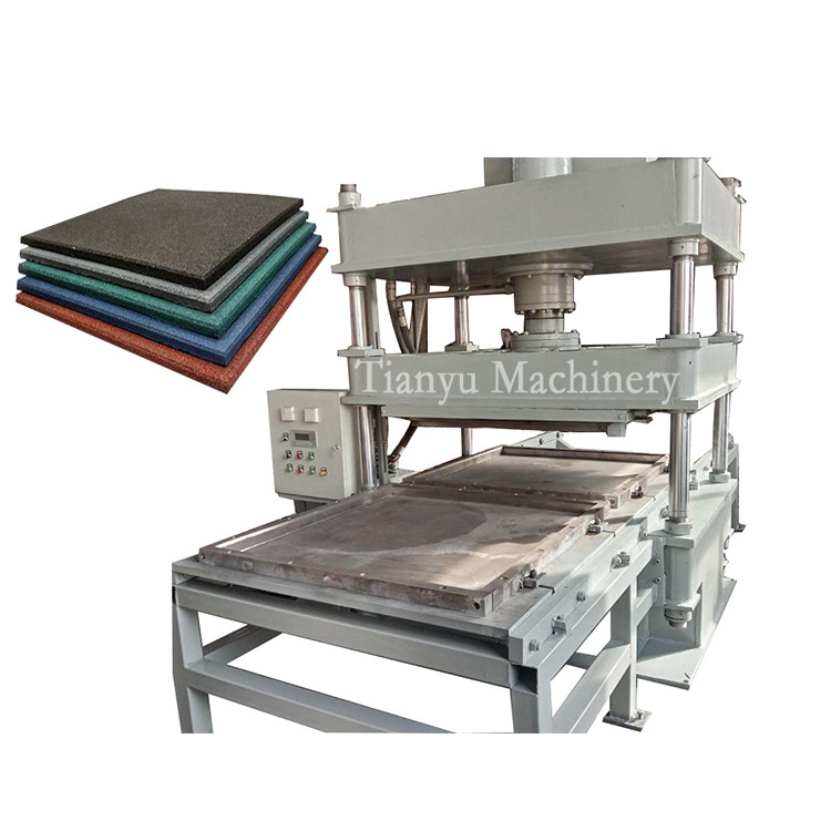 Provide Low Gym Orthopedic Rubber Floor Tile Making Machine Recycled Rubber Powder into Rubber Tile Vulcanizing Machine