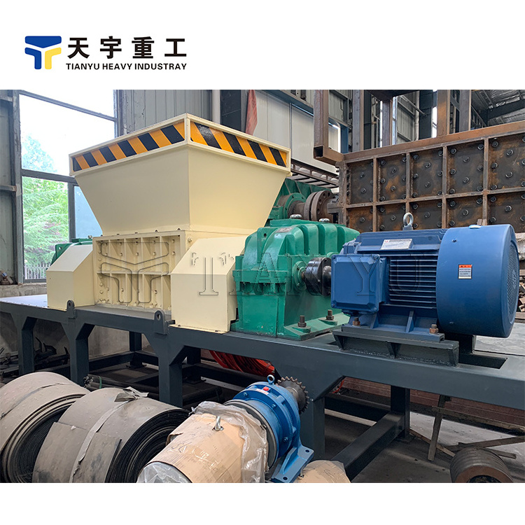 TSS1200 Used Rubber Tyres Shredder Waste Vehicle Tire Recycling Crusher Granules Rubber Powder Tire Recycling Plant