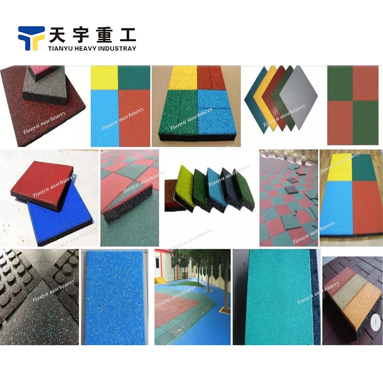 Provide Low Gym Orthopedic Rubber Floor Tile Making Machine Recycled Rubber Powder into Rubber Tile Vulcanizing Machine