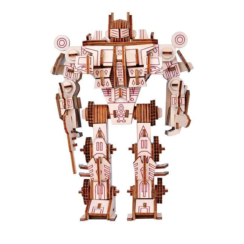 Wholesale DIY Assembly Kids Toys Collect Robot Autobots Model Kit Wood Crafts Ornaments 3D Wooden Puzzles for Adults Kids Gifts