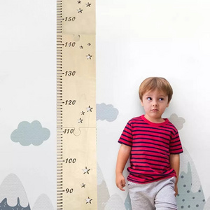 INS Nordic Baby Children Room Wall Decor Wood Ruler Free Height Measurement Milestone Stickers Wooden Growth Chart for Kids