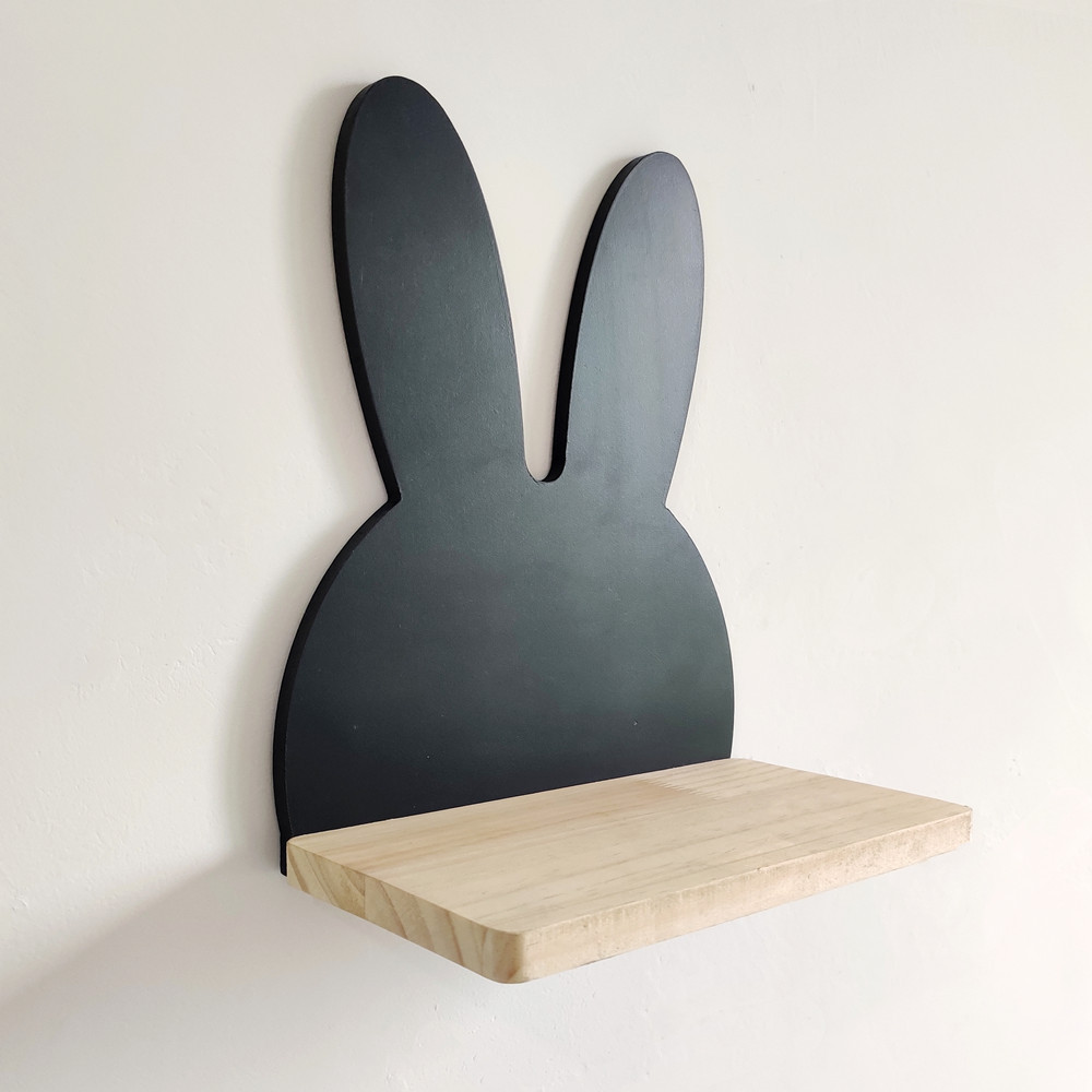 Wooden Wall Hanging Home Decoration Wood Shelf Children's Room Storage Rack Background Sundries Rack Bing Bunny Gifts for kids