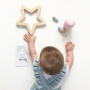 Ins wooden decoration moon star wall hanging stickers children kid's room wall decor baby photo prop birthday dress up pendants