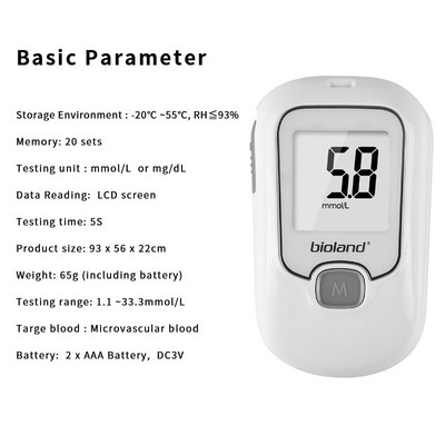 digital non invasive pcb smart blood glucose meter monitors system blood sugar monitor glucose meter with CE