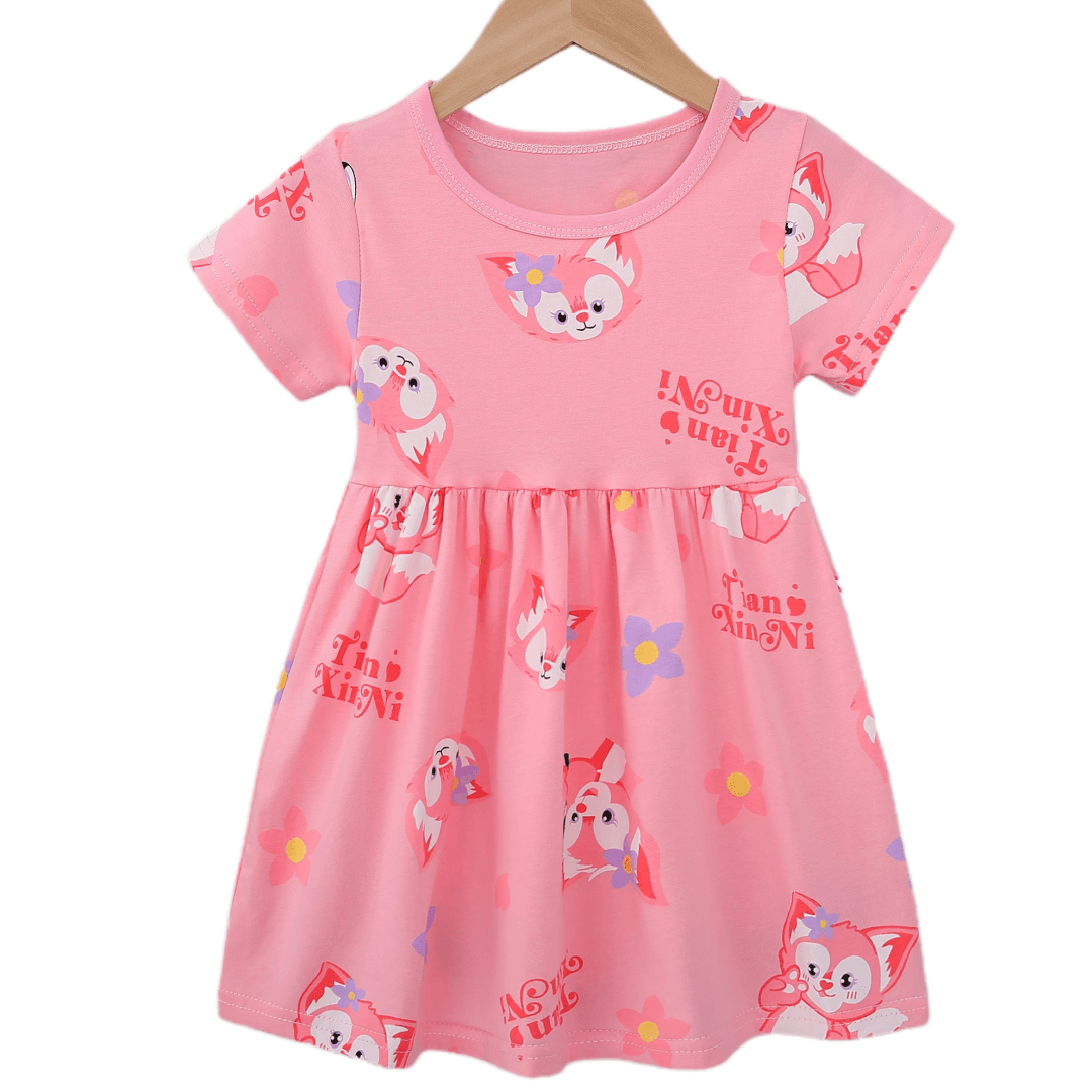 Wholesale Sanrio Kawaii Children Home Clothing Anime My Melody Cinnamoroll Nightgown Girls Short Sleeve Pajama Skirt Dress