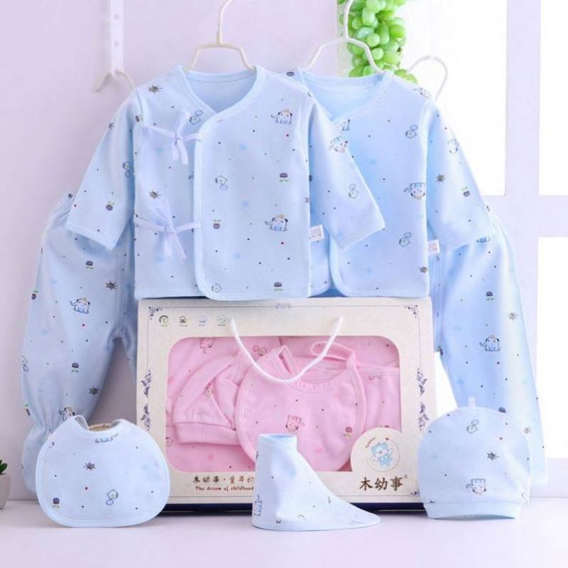 Baby Lovely Underwear Six-Piece Four Seasons 100% Cotton Comfortable Newborn Clothes Set