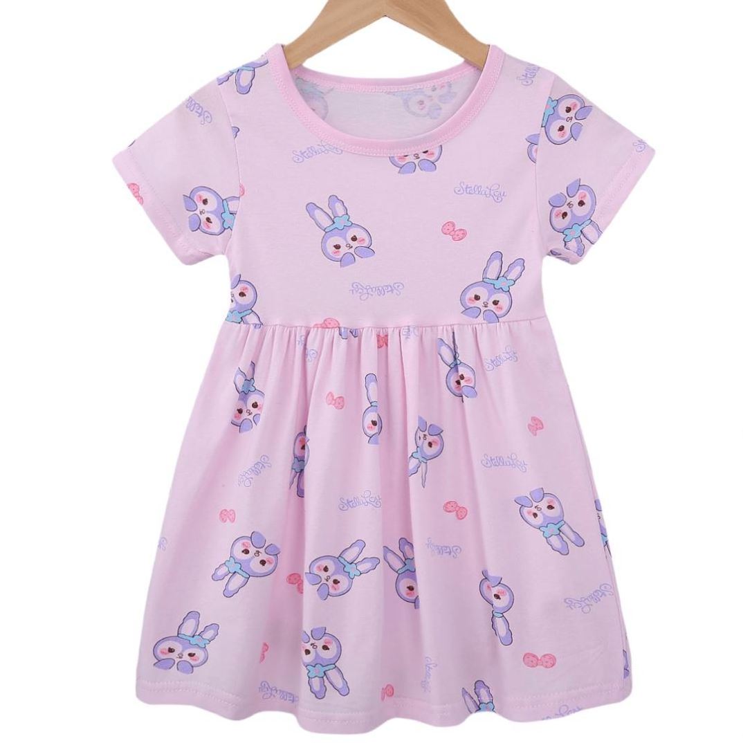 Wholesale Sanrio Kawaii Children Home Clothing Anime My Melody Cinnamoroll Nightgown Girls Short Sleeve Pajama Skirt Dress