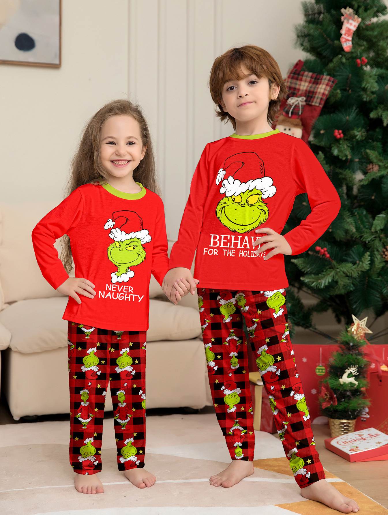 Couple Custom Set Women Cotton Pajama Sets Family Christmas Pajamas