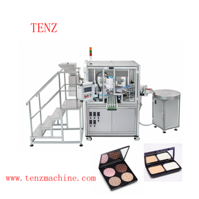 Easy to operate full automatic down pressed powder machine-eyeshadow powder pressing making diy machine