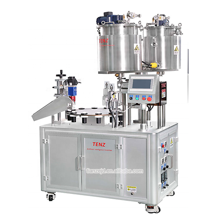 TENZ filling machine liquid/cosmetic/the body shop butter for semi auto lip gloss mascara filling and capping machine