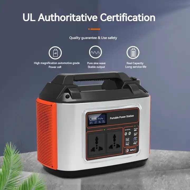 Portable 500W Lithium Battery Pack Power Station Emergency Backup Power Supply for Camping & House Energy Storage Generator