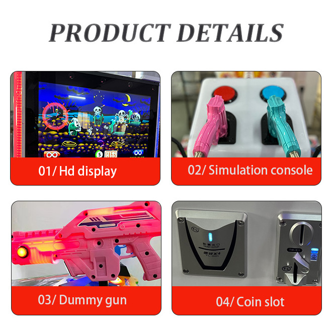 2023 Indoor Sports Amusement Park 42 Inch Arcade Game Two Players Shooter Gun Game Machine For Sale