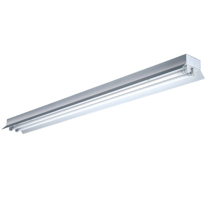 T8 2x36w iron body mirrored finish aluminum reflector fluorescent lighting fixture