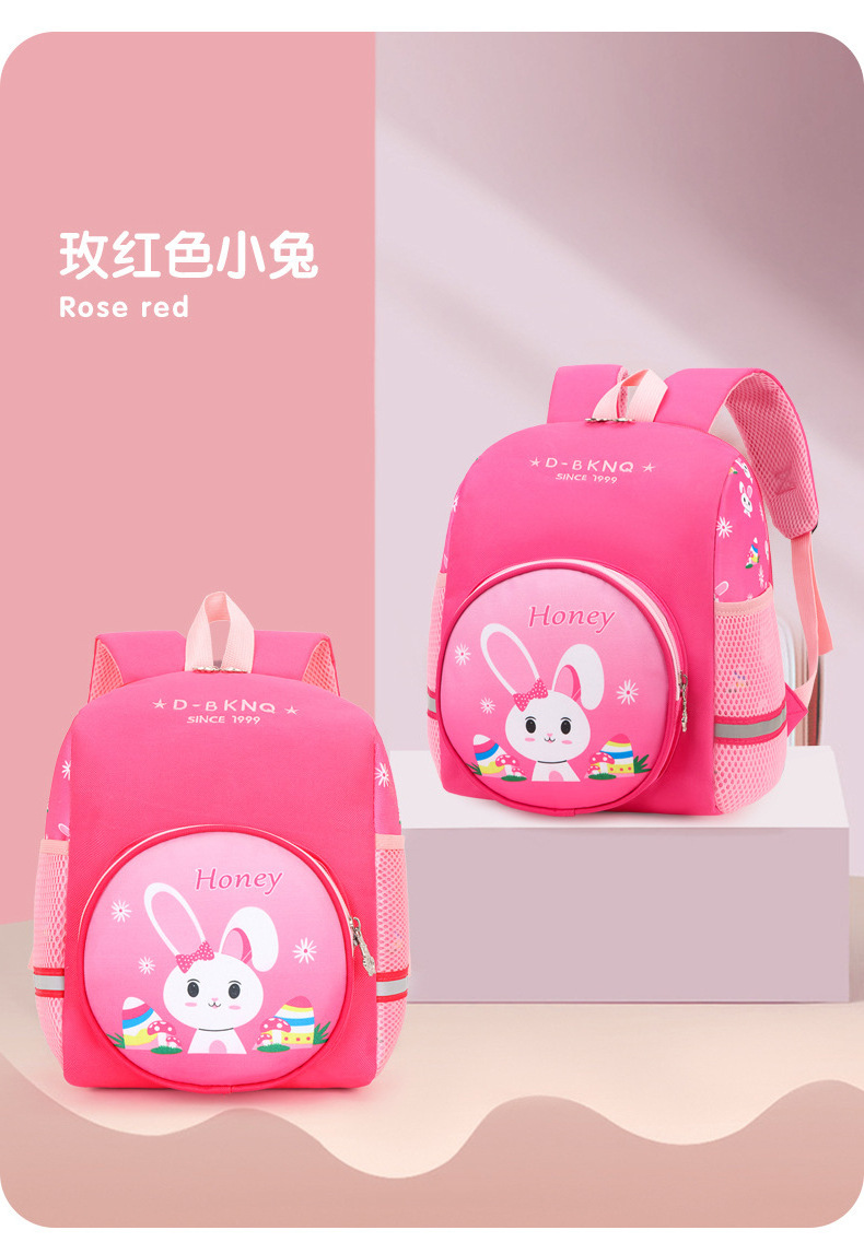 New Waterproof Rabbit School Bag Lightweight Children Kindergarten Dinosaur Boy Pink Backpack School Bags Girls