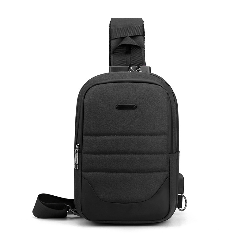 Men's Chest Bag Waterproof Trunk Combination Lock Anti-theft Men's Crossbody Chest Pack Side Bag for Men anti theft lock bag