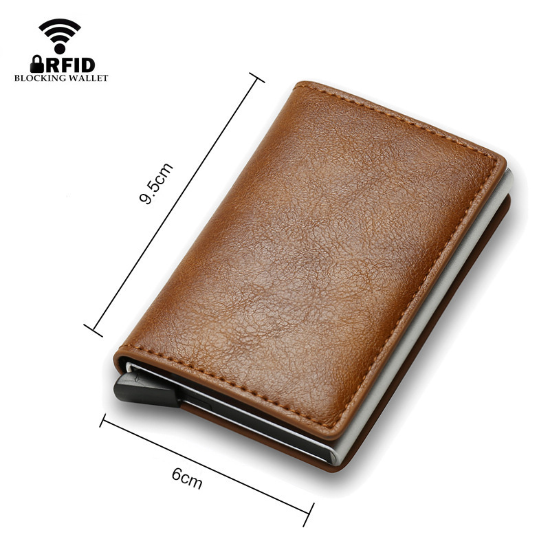 New Design PU Leather Wallet Pullable Women's short Purse  Wallet Retro Card Slot Money Clip Small Coin Purse Carbon Fiber Walle