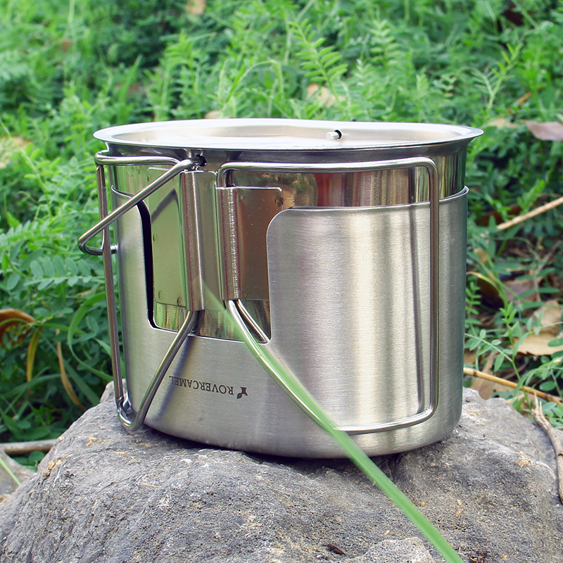 Outdoor Stainless Steel Lightweight Canteen Cup Stove Stand Camping Stove Rack Support Cooking camping Accessories