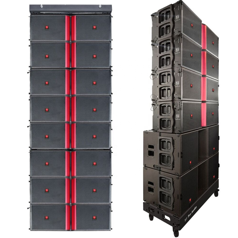 professional powered line array active speaker dual 15 inch big bass subwoofer T.I PRO AUDIO