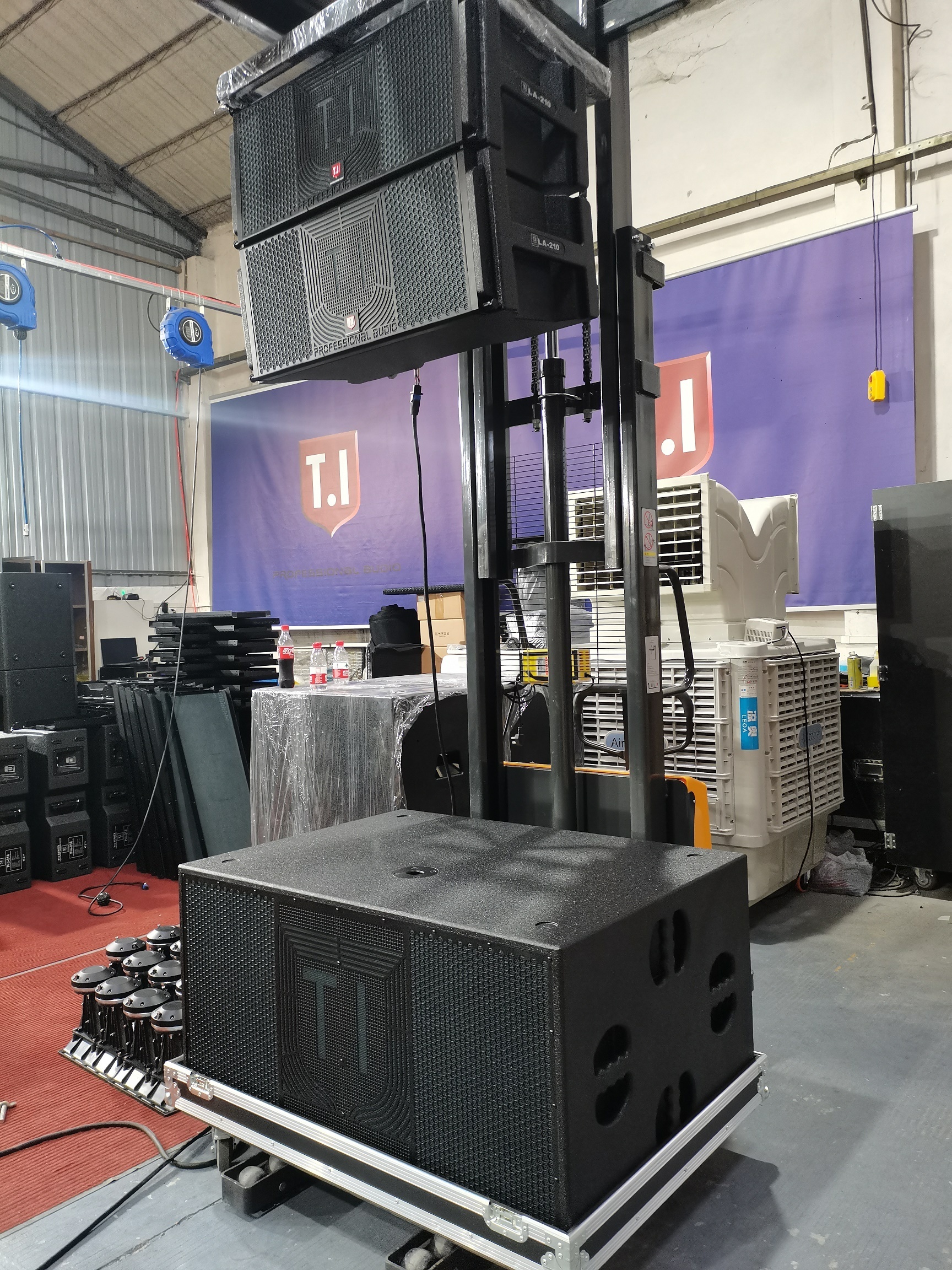 Professional act pro audio line array passive dual 10 inch three way sound equipment column speaker line array