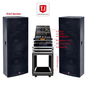 China manufacture empty speaker cabinets full range dual 15 inch sound system speakers pa system